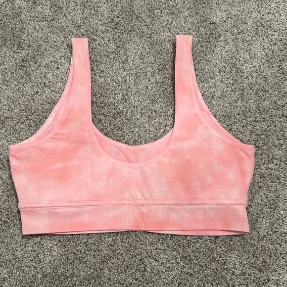 NWOT Aerie Pink Tie-Dye Sports Bra - Picture 2 of 4